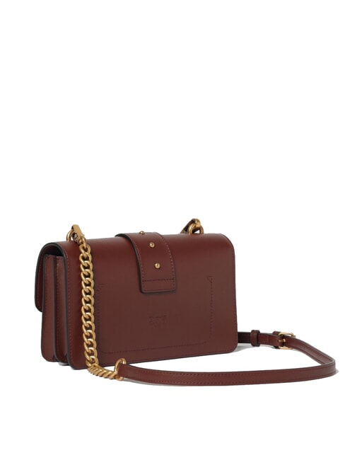 LOVE ONE CLASSIC Mini leather shoulder bag burgundy wine-antique gold - Women&rsquo;s Bags