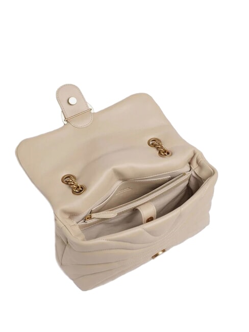 LOVE PUFF CLASSIC Nappa leather shoulder bag beige-smoky gray-antique gold - Women&rsquo;s Bags