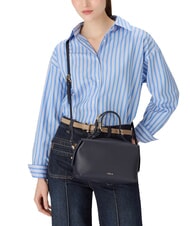 FURLA DOUBLE Leather satchel bag with shoulder strap ink blue - Women&rsquo;s Bags - 5