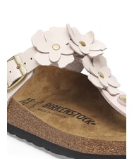 BIRKENSTOCK GIZEH Leather flip-flop with flowers light rose - Unisex shoes - 5
