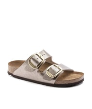BIRKENSTOCK ARIZONA BIG BUCKLE Metallic slipper with buckles gray taupe - Women&rsquo;s shoes - 3