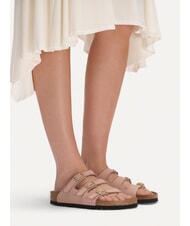 BIRKENSTOCK FLORIDA 3-band nubuck leather slipper soft pink - Women&rsquo;s shoes - 5