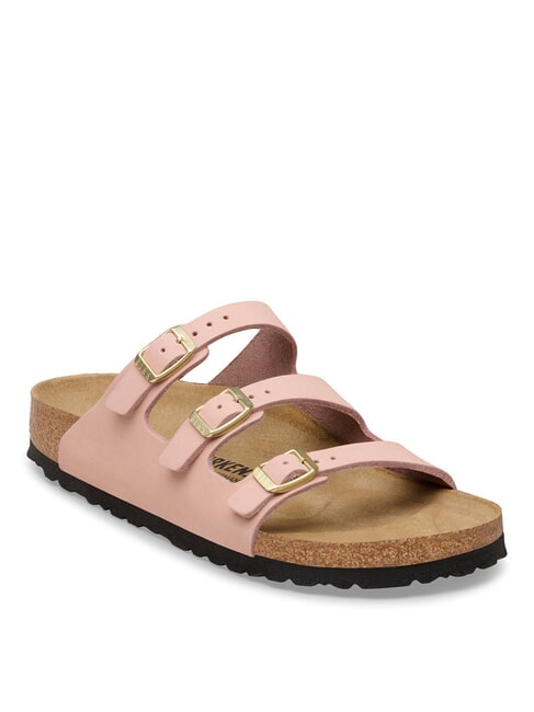 FLORIDA 3-band nubuck leather slipper soft pink - Women&rsquo;s shoes