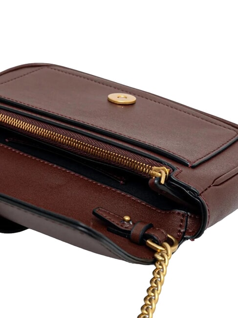 LOVE ONE POCKET Leather shoulder bag burgundy wine-antique gold - Women&rsquo;s Bags