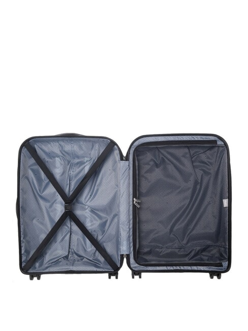 BINALONG Set of 3 trolleys: cabin+medium, large exp Black - Trolley Set