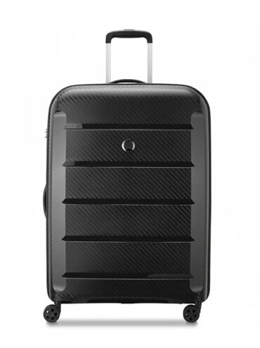 BINALONG Set of 3 trolleys: cabin+medium, large exp Black - Trolley Set