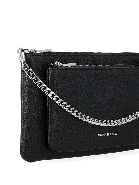 JET SET Leather shoulder bag with chain black - Women&rsquo;s Bags