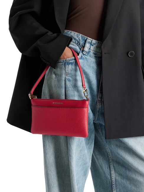 JET SET Leather shoulder clutch bag crimson - Women&rsquo;s Bags