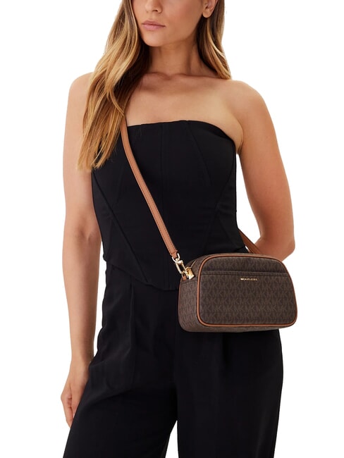 JET SET Camera case bag with all-over print brn/acorn - Women&rsquo;s Bags