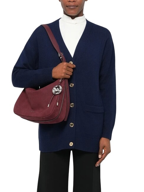 NOLITA Large nubuck leather shoulder bag oxblood - Women&rsquo;s Bags