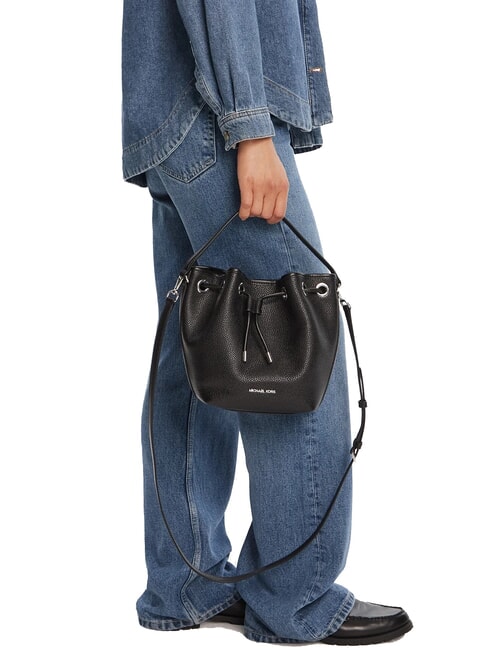 AVERY Leather bucket bag with shoulder strap black - Women&rsquo;s Bags