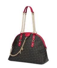 POLLINI HERITAGE Dome shoulder bag with chain handles black lacquer - Women&rsquo;s Bags - 2