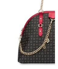 POLLINI HERITAGE Dome shoulder bag with chain handles black lacquer - Women&rsquo;s Bags - 3