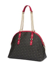 POLLINI HERITAGE Dome shoulder bag with chain handles black lacquer - Women&rsquo;s Bags - 4