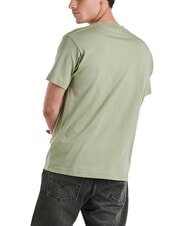 VANS LEFT CHEST Loose fit cotton T-shirt soft sage - T-shirt - 2