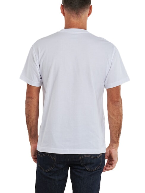 LEFT CHEST Loose fit cotton T-shirt white - T-shirt