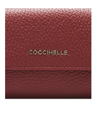 COCCINELLE METALLIC SOFT Hammered leather card holder brandy - Women&rsquo;s Wallets - 3