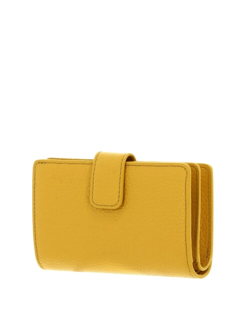 METALLIC SOFT Wallet in hammered leather sunny - Women&rsquo;s Wallets