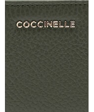 COCCINELLE METALLIC SOFT Leather card holder seaweed - Women&rsquo;s Wallets - 3