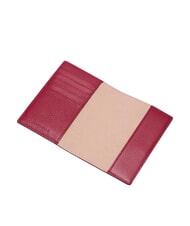 COCCINELLE METALLIC SOFT Hammered leather passport holder sangria - Travel Accessories - 2