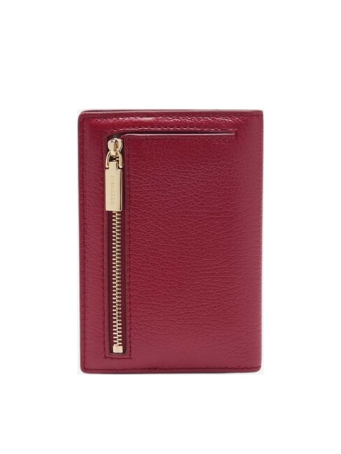 METALLIC SOFT Hammered leather passport holder sangria - Travel Accessories