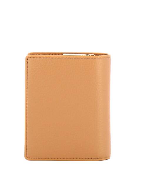 METALLIC SOFT Compact wallet in hammered leather skin - Women&rsquo;s Wallets