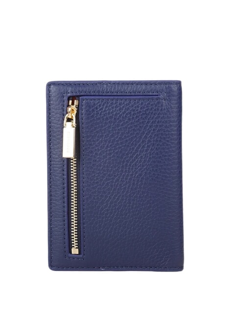 METALLIC SOFT Hammered leather passport holder royal blue - Travel Accessories