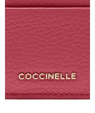 COCCINELLE METALLIC SOFT  Flat leather card holder rosewood - Women&rsquo;s Wallets - 3