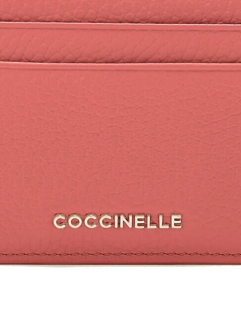 METALLIC SOFT  Flat leather card holder pot - Women&rsquo;s Wallets