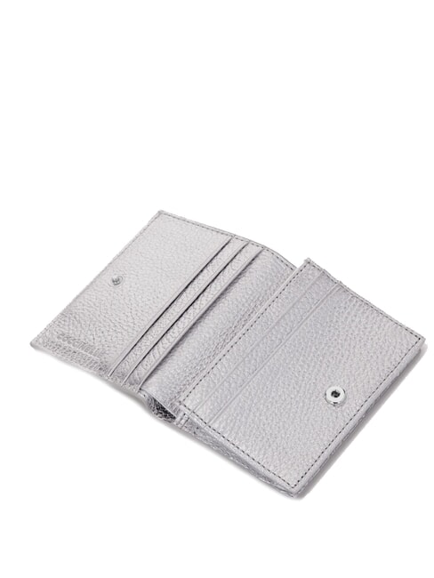 METALLIC SOFT Small leather wallet SILVER - Women&rsquo;s Wallets