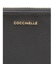 COCCINELLE METALLIC SOFT  Medium leather wallet Black - Women&rsquo;s Wallets - 3