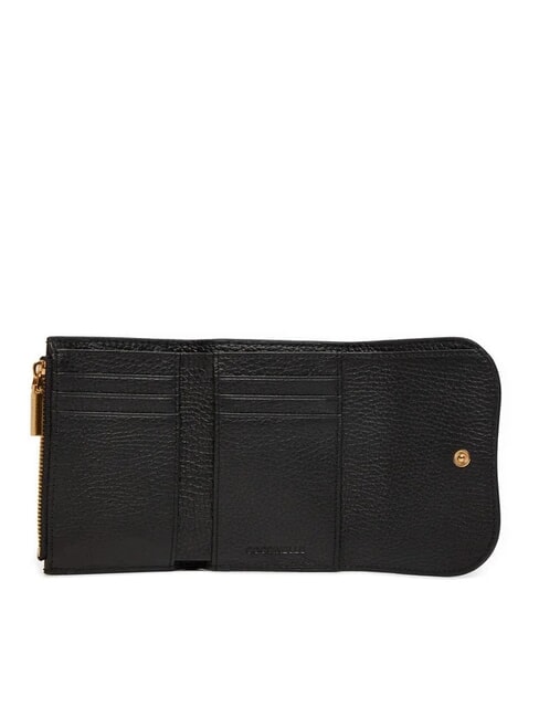 MAGIE Medium hammered leather wallet Black - Women&rsquo;s Wallets