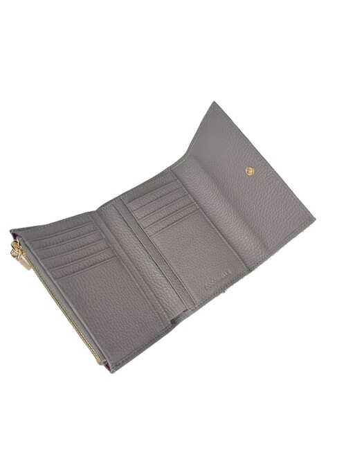 METALLIC SOFT Medium hammered leather wallet graphite - Women&rsquo;s Wallets