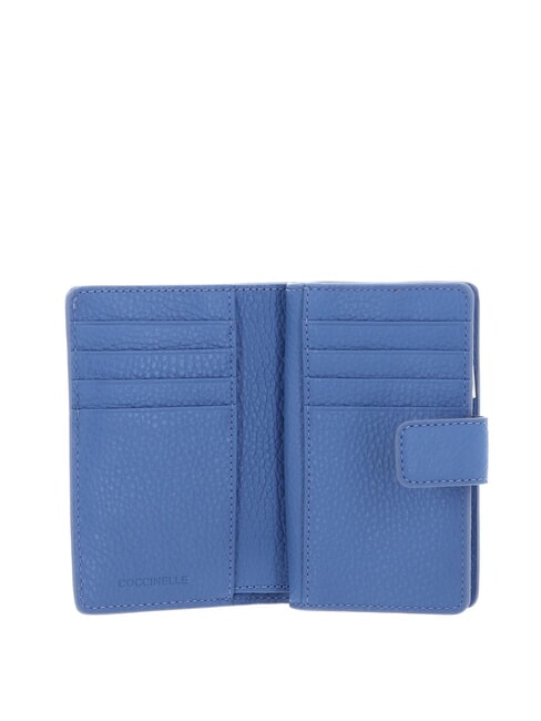 METALLIC SOFT Wallet in hammered leather blue - Women&rsquo;s Wallets