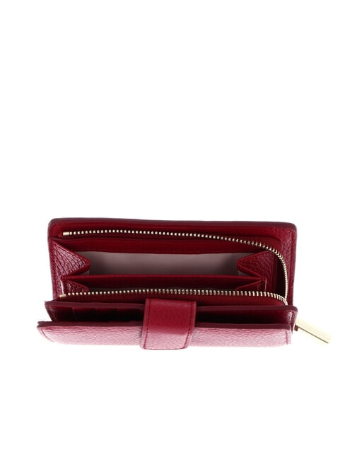 METALLIC SOFT Wallet in hammered leather sangria - Women&rsquo;s Wallets
