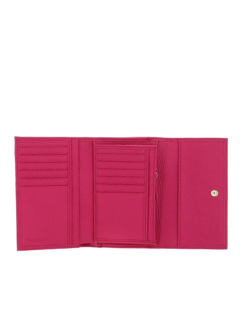 METALLIC SOFT Hammered leather bifold wallet new fuchsia - Women&rsquo;s Wallets