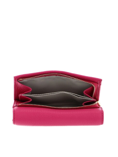 METALLIC SOFT Hammered leather bifold wallet new fuchsia - Women&rsquo;s Wallets