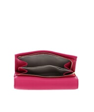 COCCINELLE METALLIC SOFT Hammered leather bifold wallet new fuchsia - Women&rsquo;s Wallets - 3