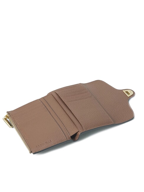 BEAT SOFT Medium hammered leather wallet warm taupe - Women&rsquo;s Wallets