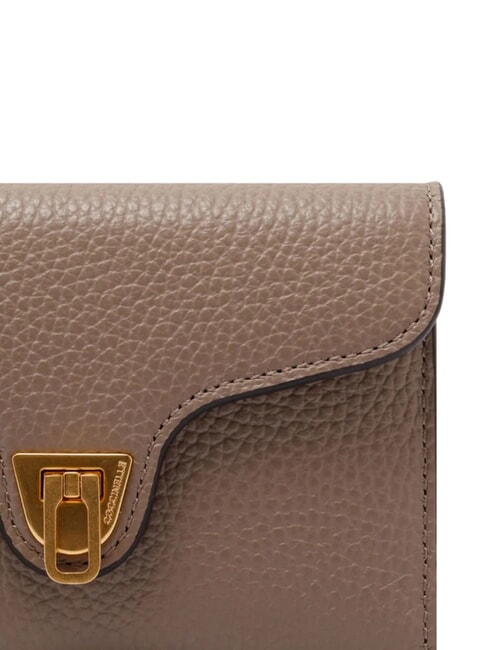 BEAT SOFT Medium hammered leather wallet warm taupe - Women&rsquo;s Wallets