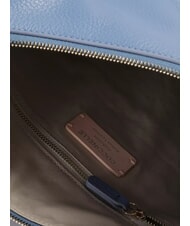 COCCINELLE MALORY Hammered leather shoulder bag blue - Women&rsquo;s Bags - 3