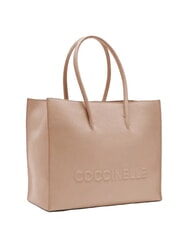 COCCINELLE MYRTHA MAXI LOG Hammered leather shopping bag rosette - Women&rsquo;s Bags - 2