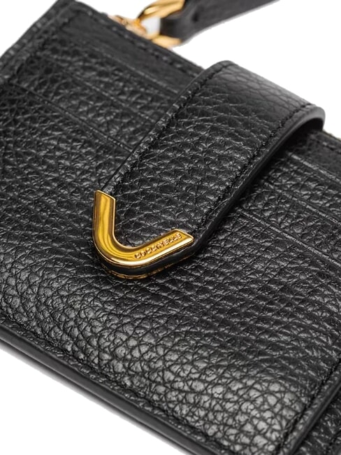 DEW Leather card holder with coin purse Black - Women&rsquo;s Wallets
