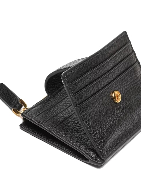 DEW Leather card holder with coin purse Black - Women&rsquo;s Wallets