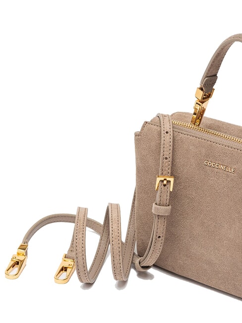 ARLETTIS SUEDE DROPLET Mini leather bag with shoulder strap warm taupe - Women&rsquo;s Bags