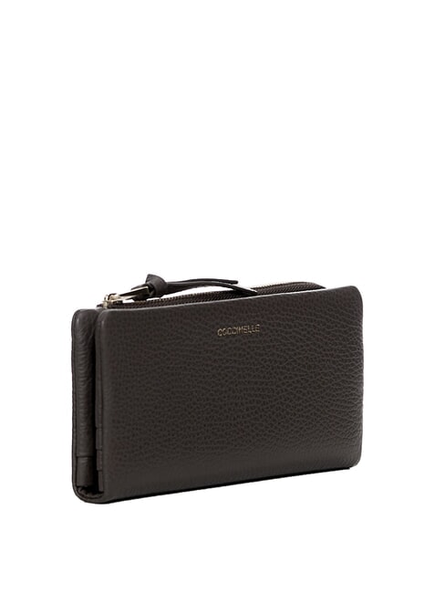 SOFTY Hammered leather wallet Black - Women&rsquo;s Wallets