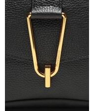 COCCINELLE HIMMA Hammered leather shoulder bag Black - Women&rsquo;s Bags - 4