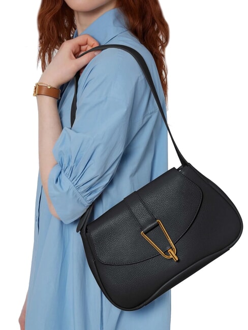 HIMMA Hammered leather shoulder bag Black - Women&rsquo;s Bags