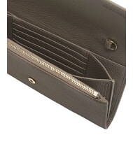 COCCINELLE METALLIC SOFT Leather clutch bag with shoulder strap warm taupe - Women&rsquo;s Bags - 4