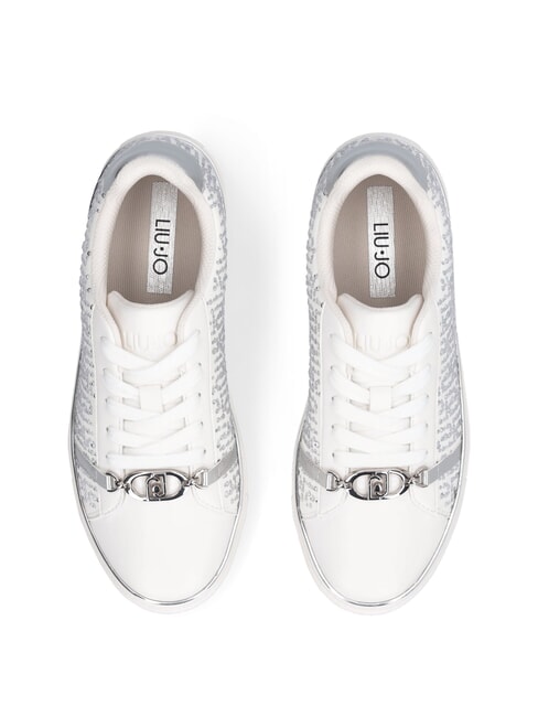 KIKI 01 Sneakers with all-over rhinestone logo white - Women&rsquo;s shoes